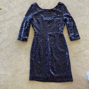 Lulus navy blue sequin mini dress